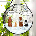They Still Talk About You Memorial - Personalized Stained Glass Window Hanging Suncatcher