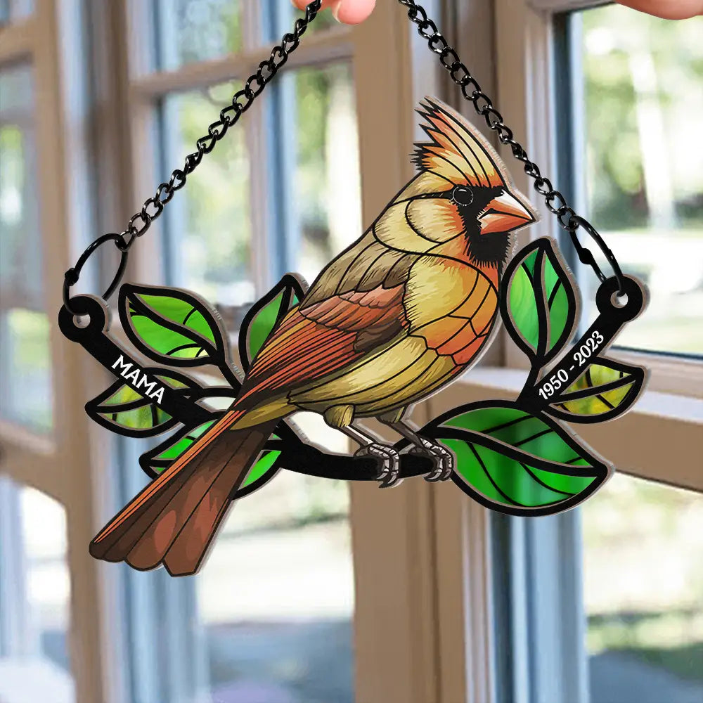 Memorial Mom Dad Grandma Grandpa - Personalized Window Hanging Suncatcher Ornament