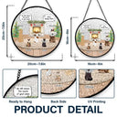 They Still Talk About You Cozy House Memorial - Personalized Stained Glass Window Hanging Suncatcher