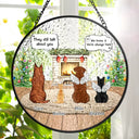 They Still Talk About You Cozy House Memorial - Personalized Stained Glass Window Hanging Suncatcher