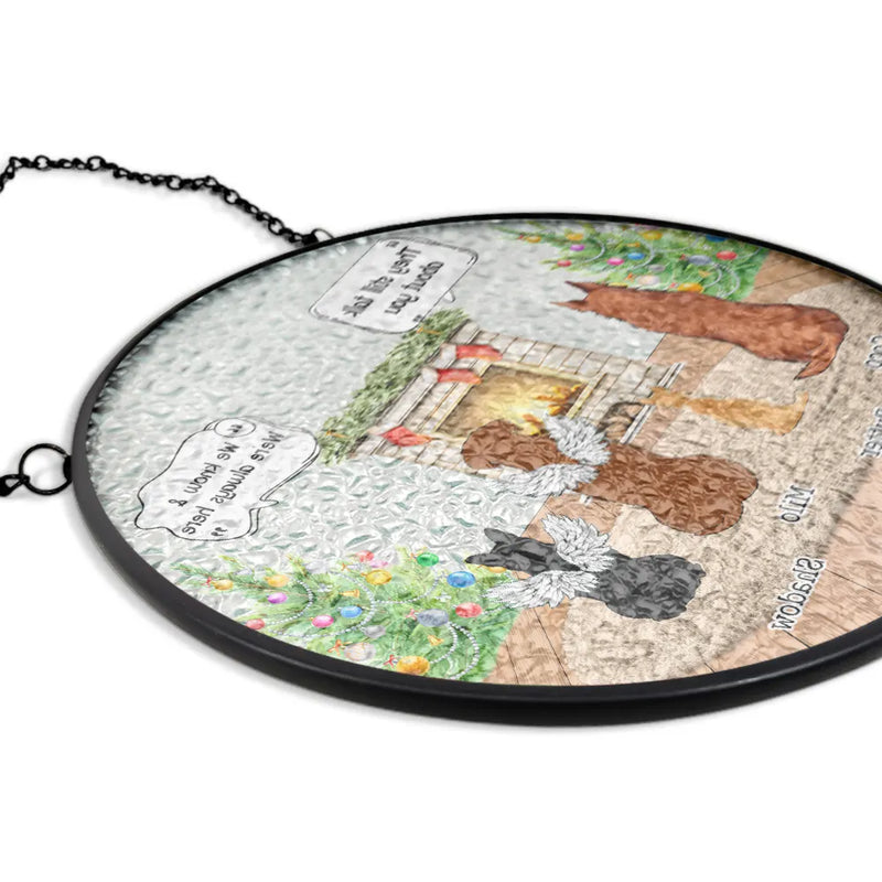 They Still Talk About You Cozy House Memorial - Personalized Stained Glass Window Hanging Suncatcher