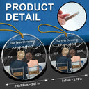 Gift For Couples - Our First Christmas Married Couples - Personalized Circle Glass Ornament