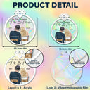 Christmas,Gift For Couples,Gift For Boyfriend,Gift For Girlfriend,Gift For Wife,Gift For Husband,Love,Wedding - Our First Christmas Couples - Personalized Window Hanging Rainbow Suncatcher