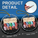 Gift For Grandparents - Mittens With Grandkids Names Christmas - Personalized Circle Glass Ornament