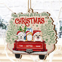 Pet Lovers - Have Yourself A Furry Little Christmas Dogs Cats - Personalized Custom Shaped Wooden Ornament