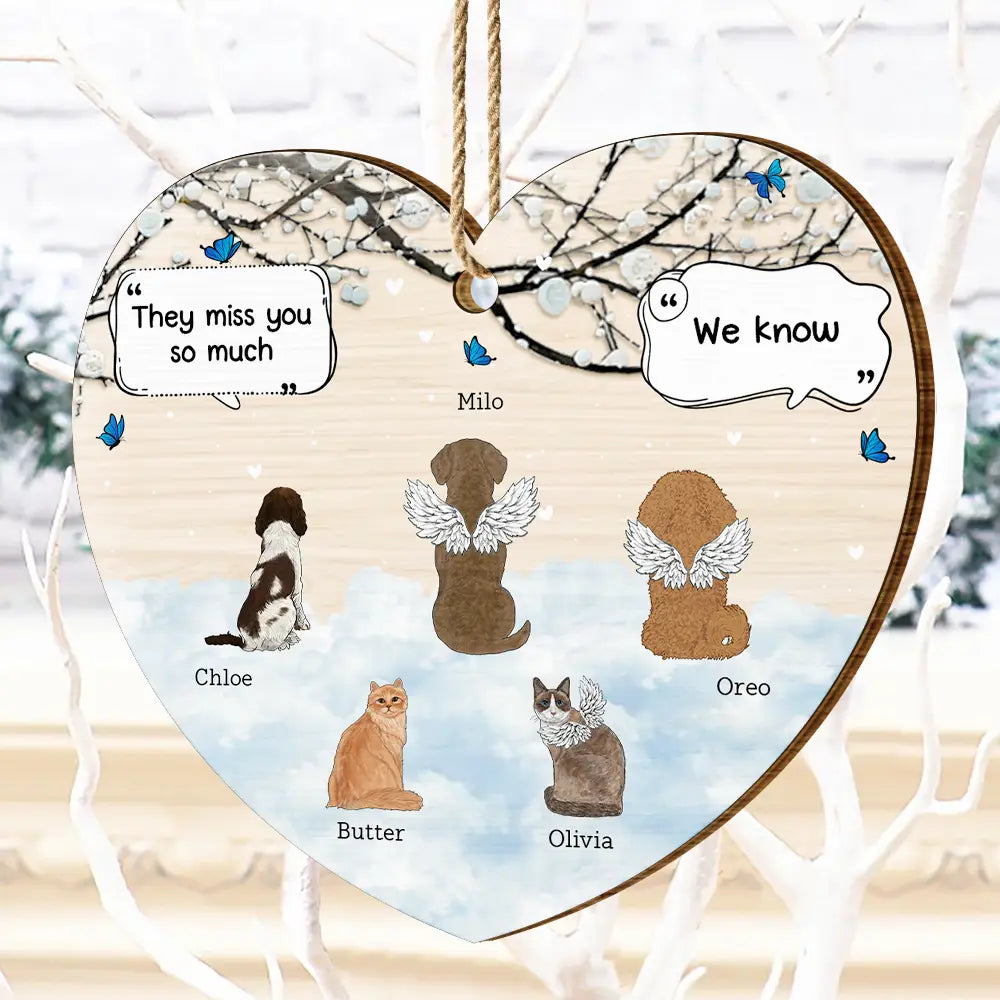 Memorial, Pet Lovers - They Still Talk About You Memorial Pet Lovers Christmas - Personalized Custom Shaped Wooden Ornament