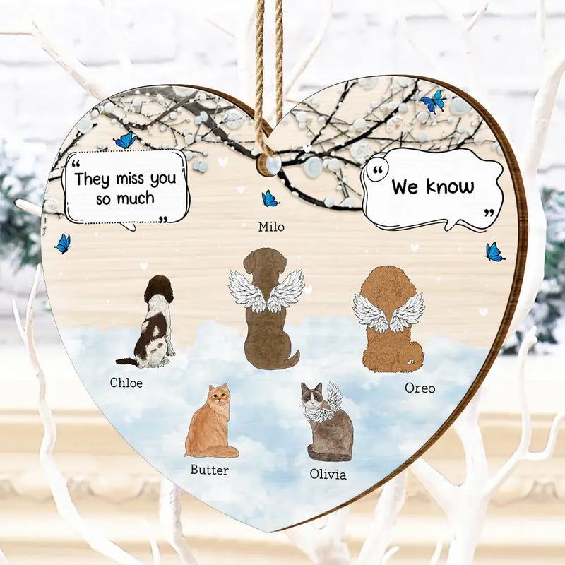 Memorial, Pet Lovers - They Still Talk About You Memorial Pet Lovers Christmas - Personalized Custom Shaped Wooden Ornament