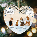 Memorial, Pet Lovers - They Still Talk About You Memorial Pet Lovers Christmas - Personalized Custom Shaped Wooden Ornament