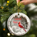 Memorial - Cardinals Appear When Angels Are Near Memorial - Personalized Circle Ceramic Ornament