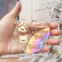 Pet Lovers - I Crossed The Rainbow Bridge Memorial Pet - Personalized Heart Shaped Glass Ornament