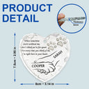 Memorial, Dog Lovers - Dog Memorial Our Hearts Still Ache In Sadness - Personalized Heart Shaped Glass Ornament