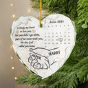 Continue Shopping,Christmas,Memorial,Pet Lovers,Dog Lovers,Sad - Dog Memorial It Broke My Heart To Lose You Calendar - Personalized Heart Shaped Glass Ornament