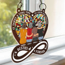 Gift For Bestie, Gift For Women - Tree Of Life It Takes A Long Time To Grow An Old Friend - Personalized Window Hanging Suncatcher Ornament