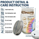 Memorial, Pet Lovers - I Crossed The Rainbow Bridge Memorial Pet - Personalized Mason Jar Light