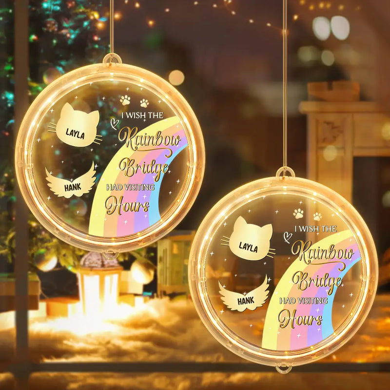 Pet Lovers - I Crossed The Rainbow Bridge Memorial Pet - Personalized LED Pendant Light