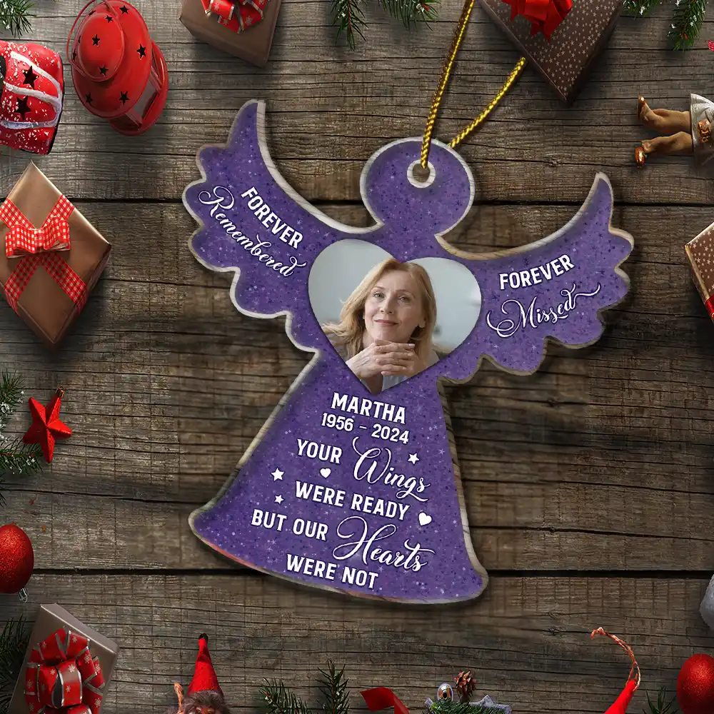 Continue Shopping,Christmas,Memorial,Custom Photo,Sad - Custom Photo I Have An Angel In Heaven Memorial - Personalized Custom Shaped Acrylic Ornament
