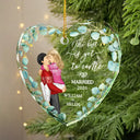Wedding, Gift For Couples - Kissing Couple Newly Engaged The Best Is Yet To Come - Personalized Glass Ornament