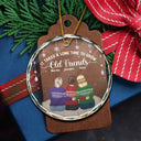 Gift For Bestie - Grow An Old Friends - Personalized Circle Glass Ornament