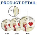 Gift For Couples - The Year I Found My Missing Piece Kissing Couples - Personalized Custom Shaped Mirror Ornament