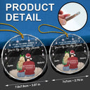 Christmas,Gift For Couples,Gift For Husband,Gift For Wife,Gift For Boyfriend,Gift For Girlfriend,Love - Of All The Weird Things - Personalized Glass Ornament