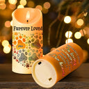 Christmas,Memorial,Pet Lovers,Dog Lovers,Cat Lovers,Sad - You Left Paw Prints On My Heart Memorial Dog Cat Pet - Personalized Flameless LED Candle
