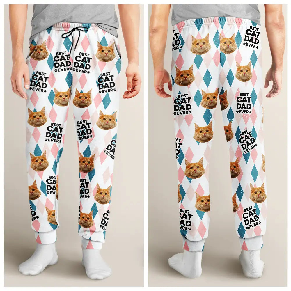 Pet Lovers - Custom Photo Best Dog Mom Cat Mom Ever - Personalized Pajama Pants