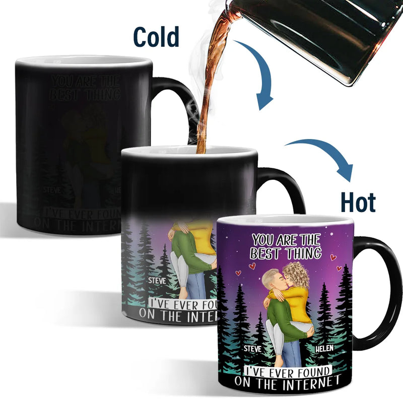 Gift For Couples, Gift For Husband, Gift For Wife, Gift For Boyfriend, Gift For Girlfriend - Found On the Internet Couple - Personalized Color Changing Mug