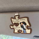 Gift For Couples,Gift For Husband,Gift For Wife,Gift For Boyfriend,Gift For Girlfriend,Love - Couple I Love You To Pieces - Personalized Custom Shaped Car Visor Clip