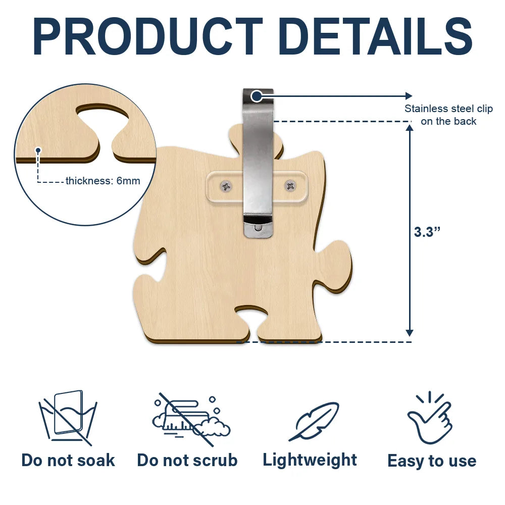 Gift For Couples,Gift For Husband,Gift For Wife,Gift For Boyfriend,Gift For Girlfriend,Love - Couple I Love You To Pieces - Personalized Custom Shaped Car Visor Clip