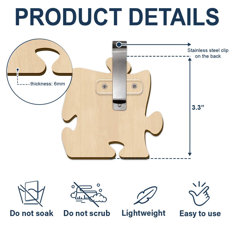 Gift For Couples,Gift For Husband,Gift For Wife,Gift For Boyfriend,Gift For Girlfriend,Love - Couple I Love You To Pieces - Personalized Custom Shaped Car Visor Clip