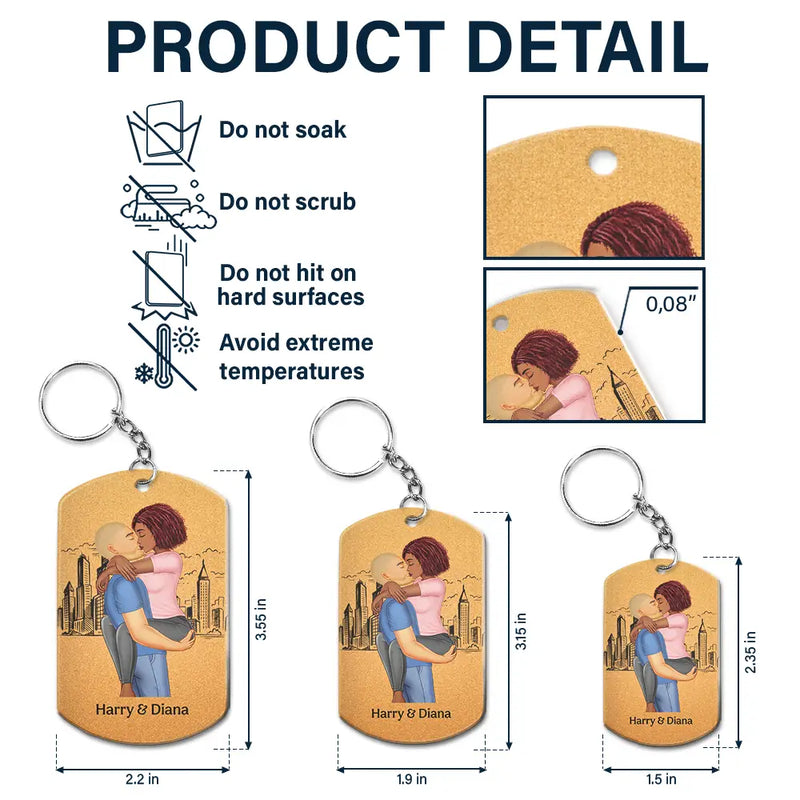 Gift For Couples, Gift For Husband, Gift For Wife, Gift For Boyfriend, Gift For Girlfriend - Remind You I Love You Couples - Personalized Aluminum Keychain