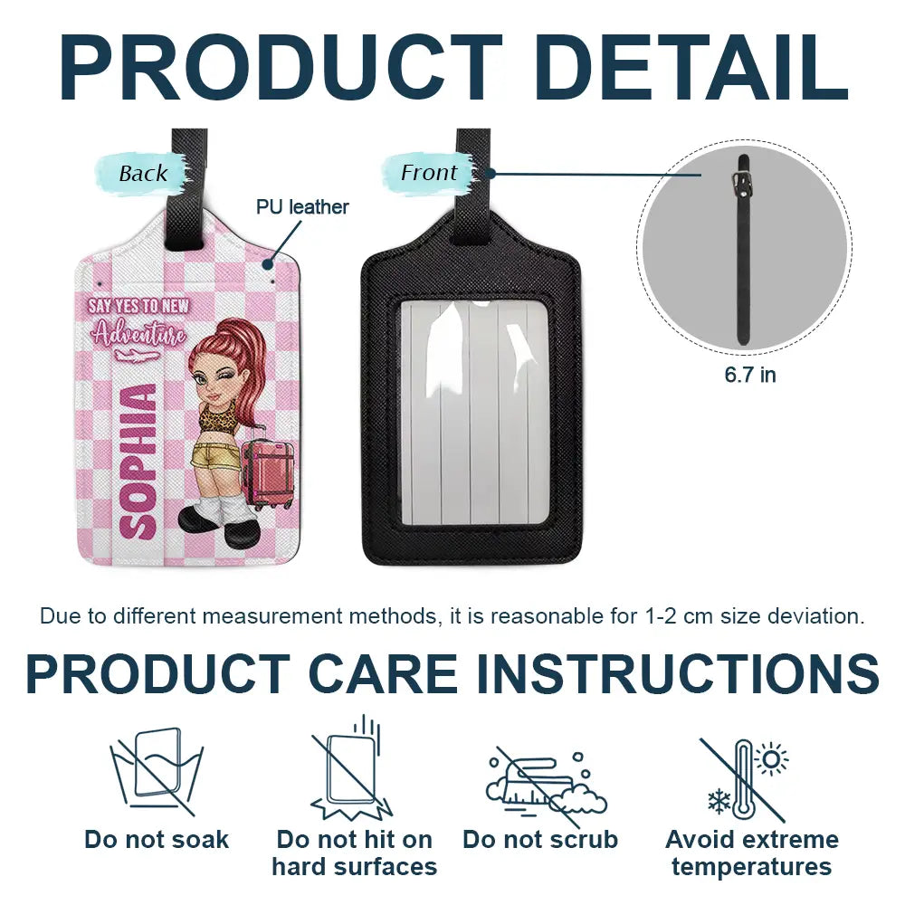 Travel, Gift For Yourself, Gift For Women, Gift For Men - Collect Moments Not Things Travel Lover Y2K - Personalized Luggage Tag