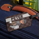 Travel, Gift For Yourself, Gift For Women, Gift For Men - Travel Is My Taherapy Travel Lover Y2K - Personalized Luggage Tag