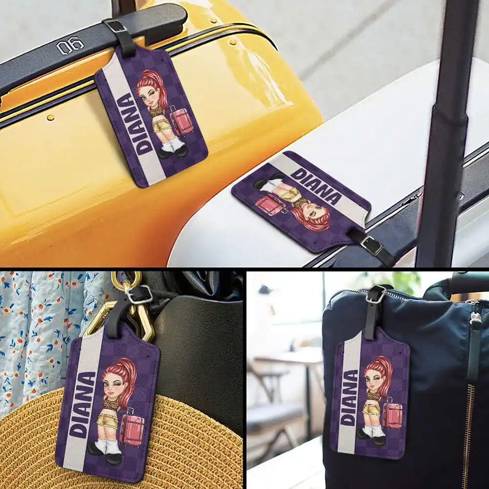 Travel, Gift For Yourself, Gift For Women, Gift For Men - Travel Is My Taherapy Travel Lover Y2K - Personalized Luggage Tag