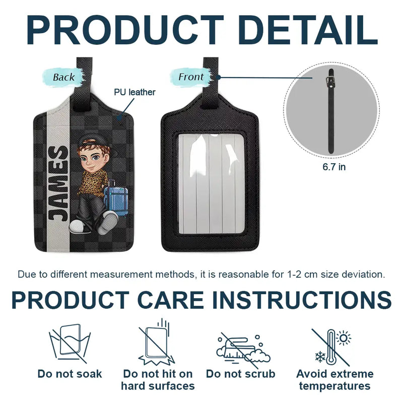 Travel, Gift For Yourself, Gift For Women, Gift For Men - Travel Is My Taherapy Travel Lover Y2K - Personalized Luggage Tag