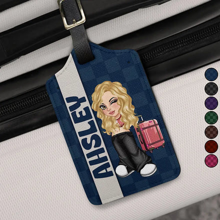 Travel Is My Therapy Travel Lover Y2K - Personalized Luggage Tag