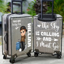Travel, Gift For Yourself, Gift For Women, Gift For Men - Collect Moments Not Things Travel Lover Y2K - Personalized Clear Luggage Cover
