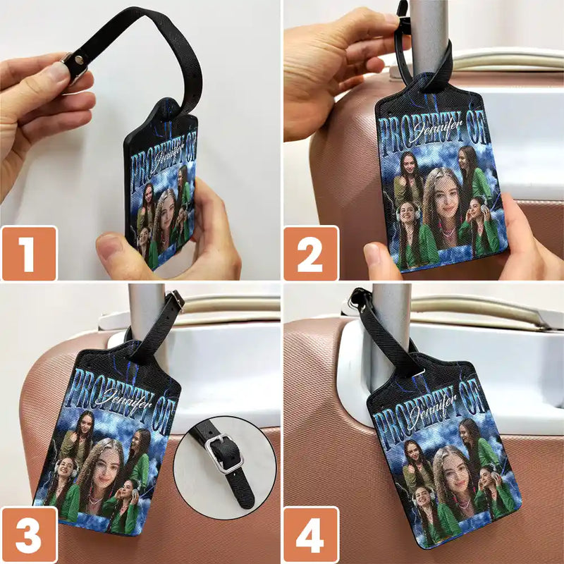 Gift For Couples, Gift For Boyfriend, Gift For Husband - Custom Photo Property Of Travel Lovers, Travellers - Personalized Luggage Tag
