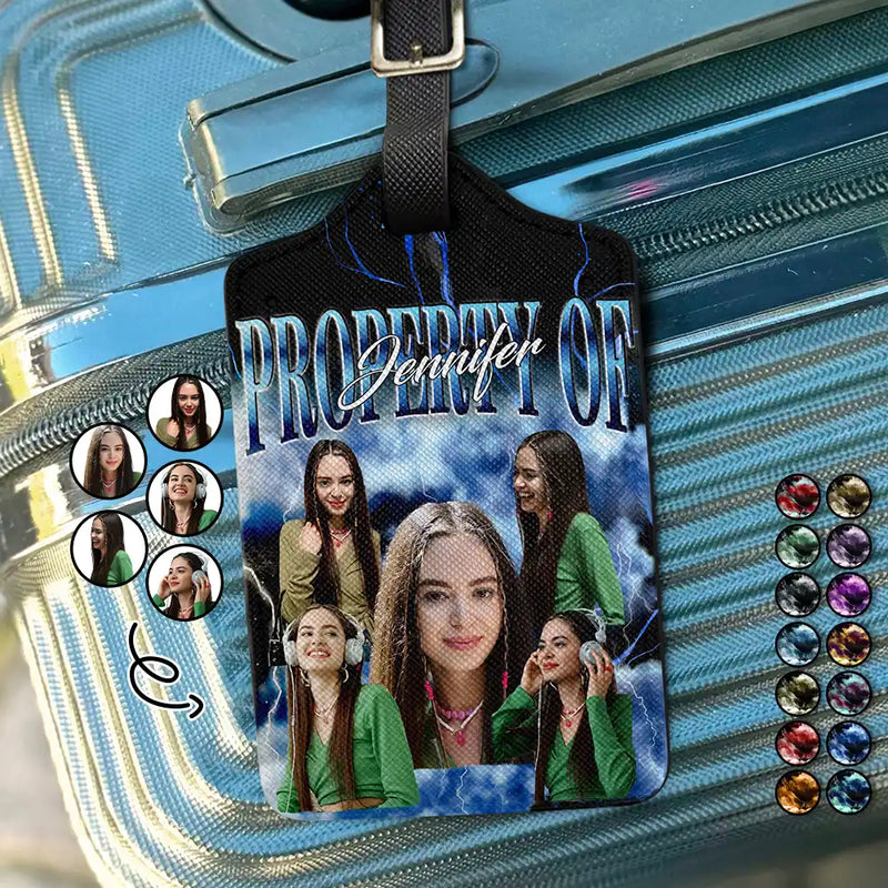 Gift For Couples, Gift For Boyfriend, Gift For Husband - Custom Photo Property Of Travel Lovers, Travellers - Personalized Luggage Tag