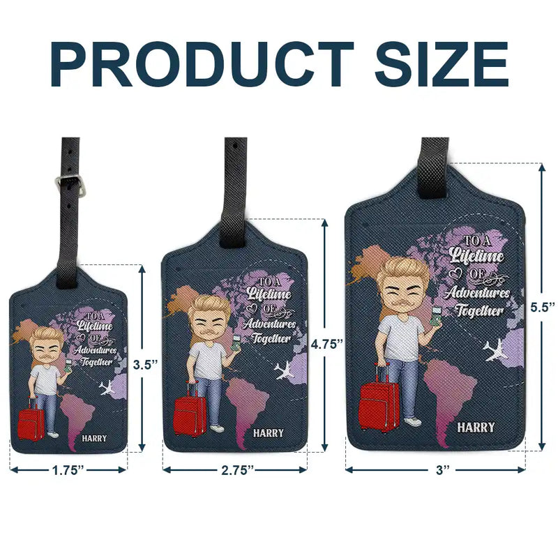 Gift For Husband, Gift For Wife, Gift For Boyfriend, Gift For Couples, Gift For Girlfriend, Travel - Lifetime Of Adventures - Personalized Combo 2 Luggage Covers