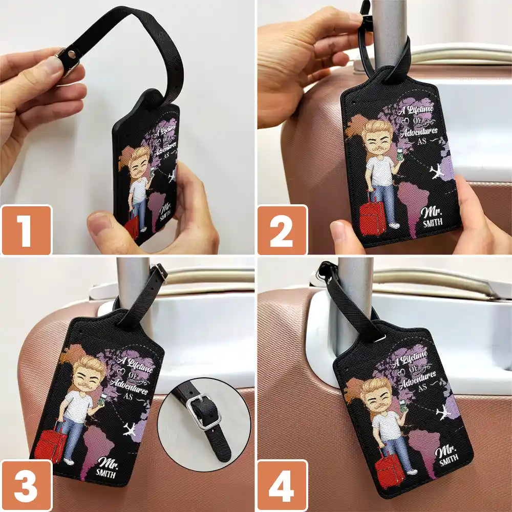 Gift For Husband, Gift For Wife, Gift For Boyfriend, Gift For Couples, Gift For Girlfriend, Travel - Lifetime Of Adventures - Personalized Combo 2 Luggage Covers