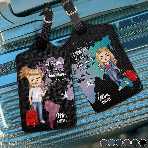 Gift For Husband, Gift For Wife, Gift For Boyfriend, Gift For Couples, Gift For Girlfriend, Travel - Lifetime Of Adventures - Personalized Combo 2 Luggage Covers