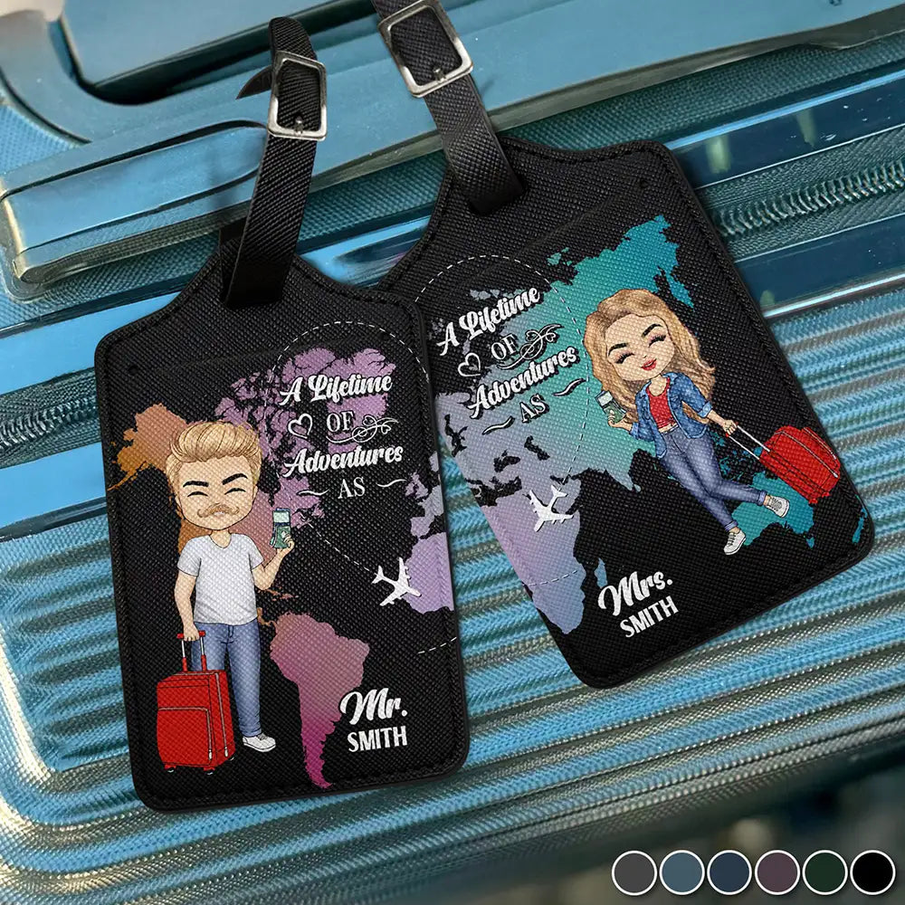 Gift For Husband, Gift For Wife, Gift For Boyfriend, Gift For Couples, Gift For Girlfriend, Travel - Lifetime Of Adventures - Personalized Combo 2 Luggage Covers