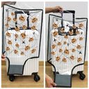 Travel,Custom Photo,Pet Lovers,Dog Lovers,Cat Lovers,Gift For Yourself - Custom Photo Funny Family Dog Cat Pet Face - Personalized Clear Luggage Cover