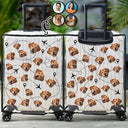 Travel,Custom Photo,Pet Lovers,Dog Lovers,Cat Lovers,Gift For Yourself - Custom Photo Funny Family Dog Cat Pet Face - Personalized Clear Luggage Cover