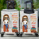 Travel,Gift For Yourself,Gift For Women,Gift For Men,Happy - It's On My List Travel Lover - Personalized Clear Luggage Cover