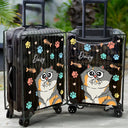 Travel, Cat Lovers - My Lovely Fur Babies Cartoon Cats - Personalized Clear Luggage Cover