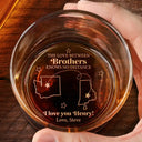Family,Long Distance,Happy - The Love Between Knows No Distance - Personalized Engraved Whiskey Glass