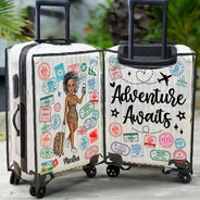Travel, Gift For Yourself, Gift For Women, Gift For Men - Travel Is My Therapy - Personalized Clear Luggage Cover
