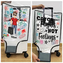 Travel, Gift For Yourself, Gift For Women, Gift For Men - Travel Is My Therapy - Personalized Clear Luggage Cover